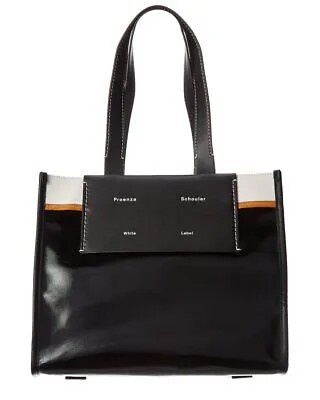 Proenza Schouler Morris, большая женская сумка из ткани и кожи с покрытием, черная