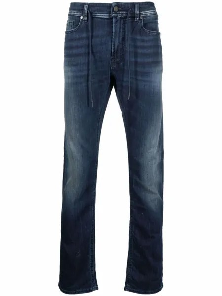 7 For All Mankind узкие джинсы средней посадки, синий