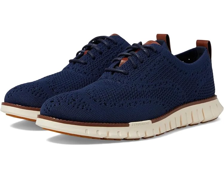 Оксфорды Cole Haan Zerogrand Remastered Stitchlite Wingtip, цвет Marine Blue/Ivory