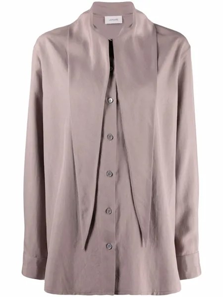 Lemaire tie neck button-front shirt