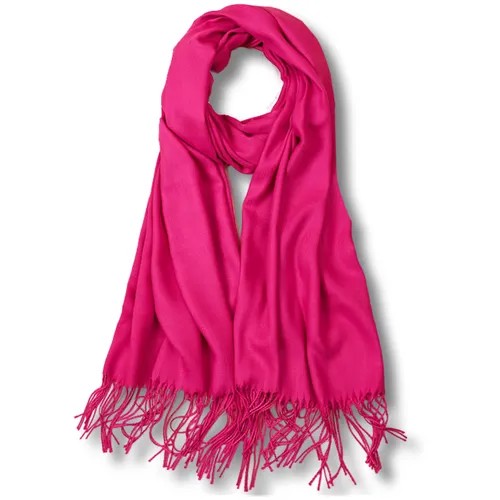Палантин Cashmere, шерсть, с бахромой, 200х70 см, мультиколор