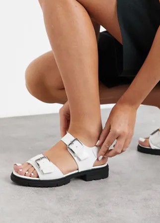 Белые сандалии с пряжкой на толстой подошве Vero Moda-Белый