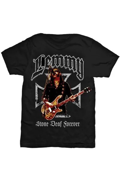 Футболка Iron Cross Stone Deaf Forever Lemmy, черный