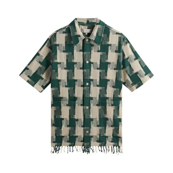 Рубашка Kith Jumbo Houndstooth Boxy Collared Overshirt, разноцветный