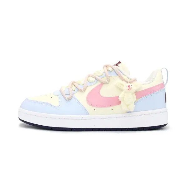 Кроссовки Nike Court Borough Skateboarding Shoes Women's Low-top Blue/Yellow, желтый