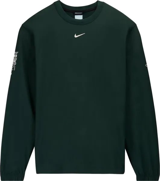 Лонгслив Nike NRG Nocta DF Woven Long-Sleeve Crew 'Pro Green', зеленый