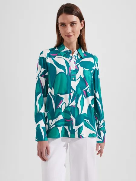 Блузка с принтом Hobbs Carmina, цвет слоновой кости/разноцветный