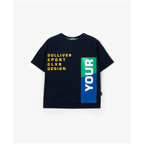 Футболка Gulliver, размер 104, черный