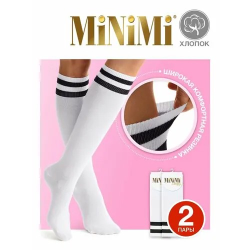 Гольфы MiNiMi, 2 пары, размер 35-38 (23-25), серый