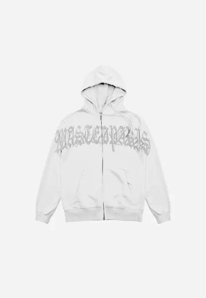 Толстовка на молнии Hoodie Zip Statement Crown Unisex Wasted Paris, белая