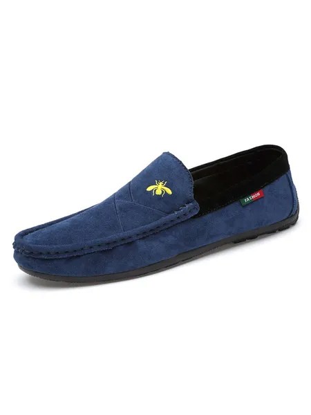 Milanoo Men's Embroidered Driving Loafers