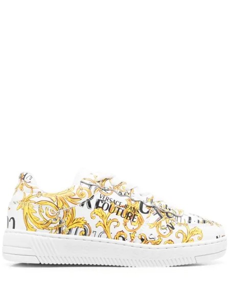 Versace Jeans Couture кеды с принтом, белый