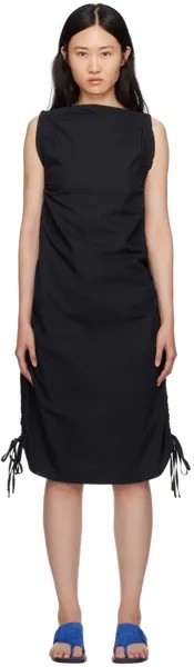 Черное платье-миди с рисунком Baserange