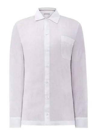 Белая рубашка из фактурного льна