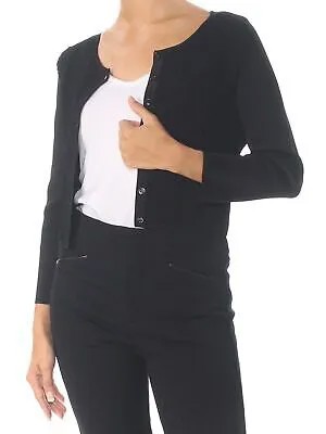 Женский черный открытый кардиган OSCAR DE LA RENTA Sweater S