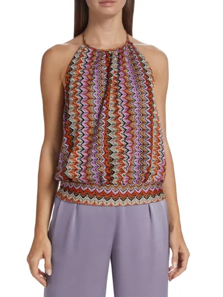 Топ открытой вязки с зигзагом Adda Ramy Brook, цвет Soho Multi