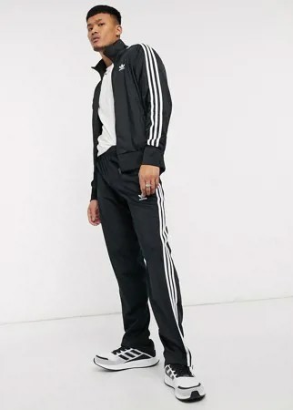 Черные джоггеры с тремя полосками adidas Originals adicolor Firebird-Черный цвет