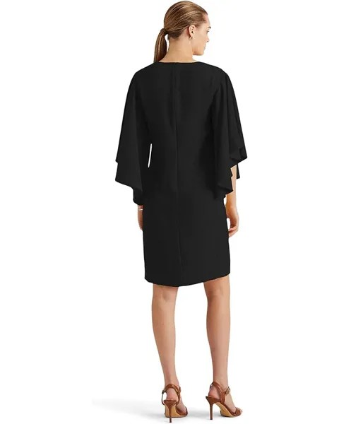 Платье LAUREN Ralph Lauren Ruffle-Sleeve Cocktail Dress, цвет Lighthouse Navy