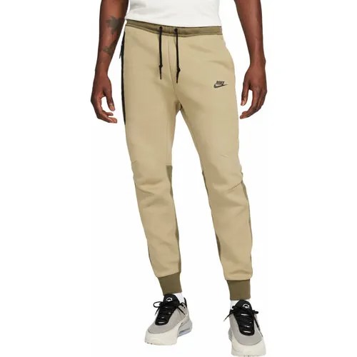 Брюки джоггеры NIKE M NK TCH FLC JGGR, размер L, зелёный