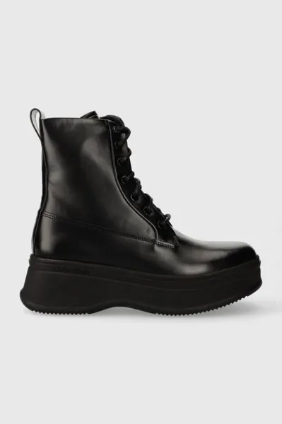 Кожаные мотоциклетные ботинки PITCHED COMBAT BOOT Calvin Klein, черный