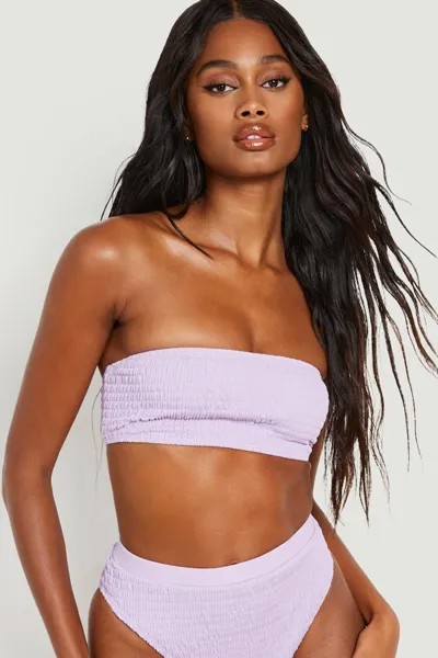 Топ бикини с приборками Boohoo, сиреневый