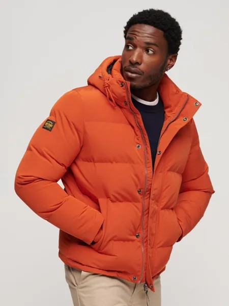 Пуховик с капюшоном Superdry Everest, Тыквенное пюре