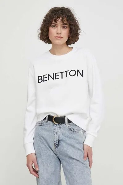 Хлопковая толстовка United Colors of Benetton, белый