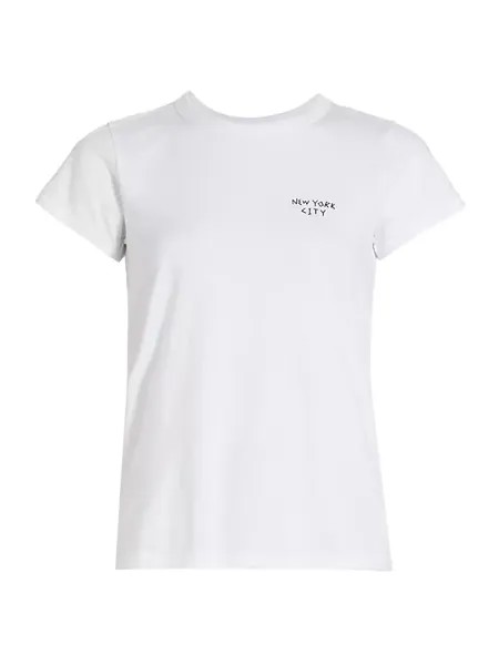 Хлопковая футболка с круглым вырезом NYC Rag & Bone, белый