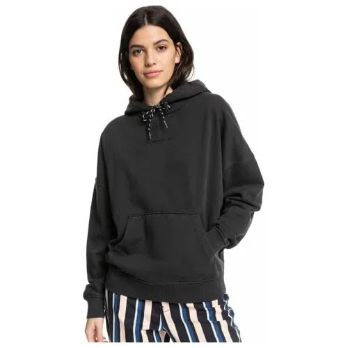 Оверсайз Худи Из Органического Хлопка Quiksilver Womens, Цвет черный, Размер XS