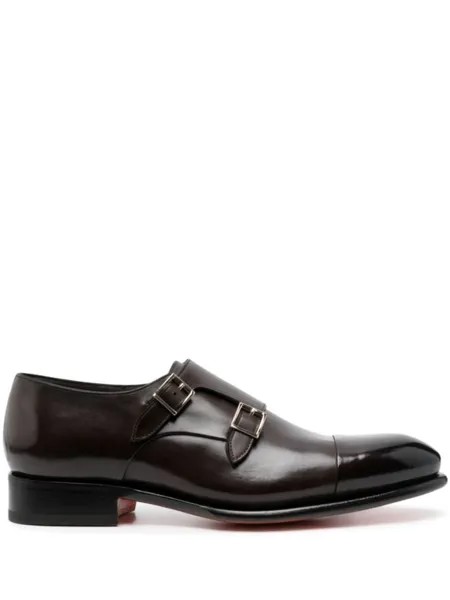 Santoni туфли монки, коричневый