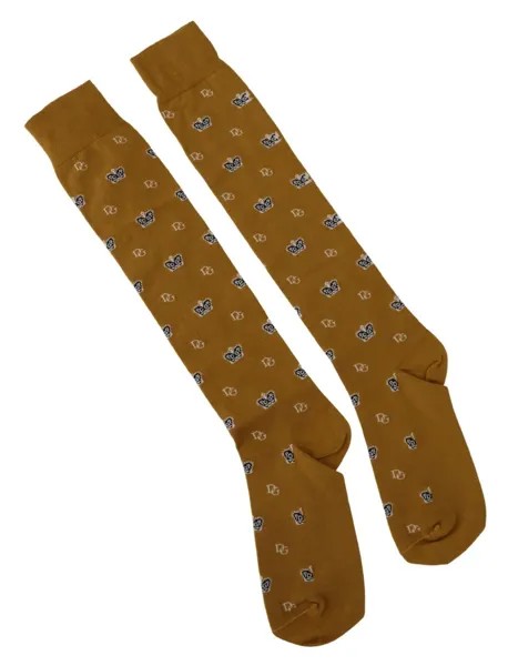Носки DOLCE - GABBANA Мужские желтые хлопковые эластичные носки с принтом логотипа DG Crown s. л 110 долларов США