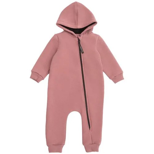 Комбинезон детский Amarobaby Mono, футер 360гр с начесом, бежевый, размер 98