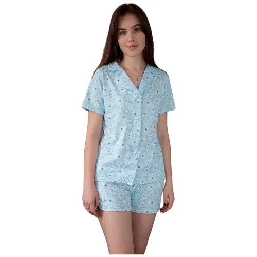 Пижама  Lika Dress, размер 54, голубой