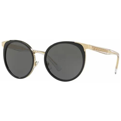 Солнцезащитные очки Versace, панто, оправа: металл, для женщин, черный