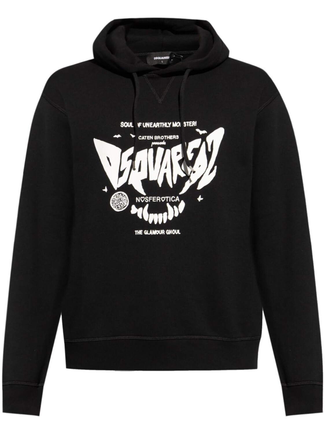Dsquared2 хлопковая толстовка с логотипом, черный