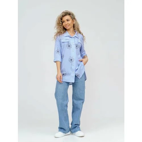 Туника LOVETEX.STORE, размер 52, голубой