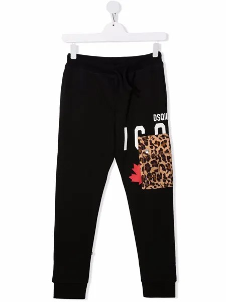 Dsquared2 Kids брюки с логотипом и контрастными карманами
