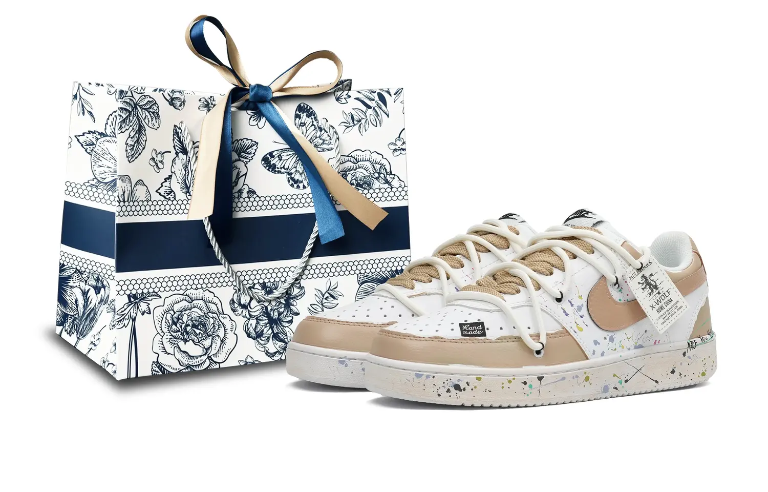 Кроссовки Nike Skateboarding Shoes Women's Low-top White, хаки