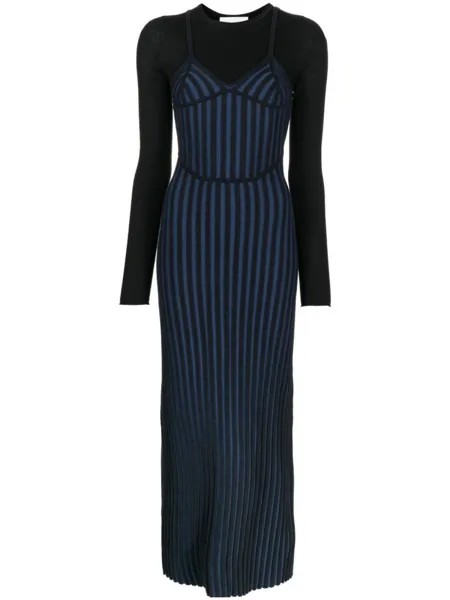 Dion Lee платье в двух тонах, черный