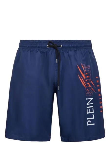 Plein Sport плавки-шорты с логотипом, синий