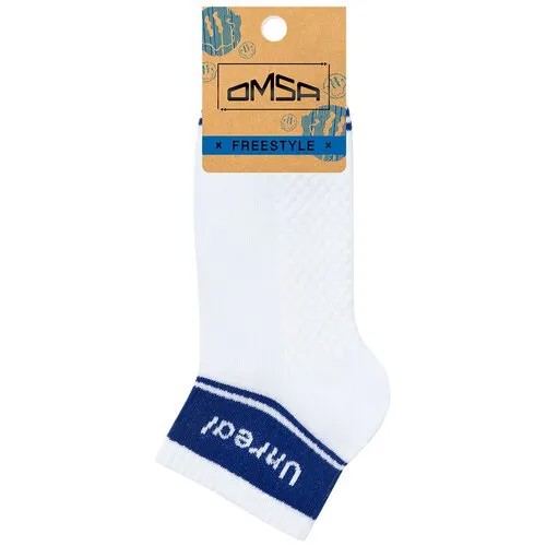 Носки Omsa, размер 39-41, белый, синий