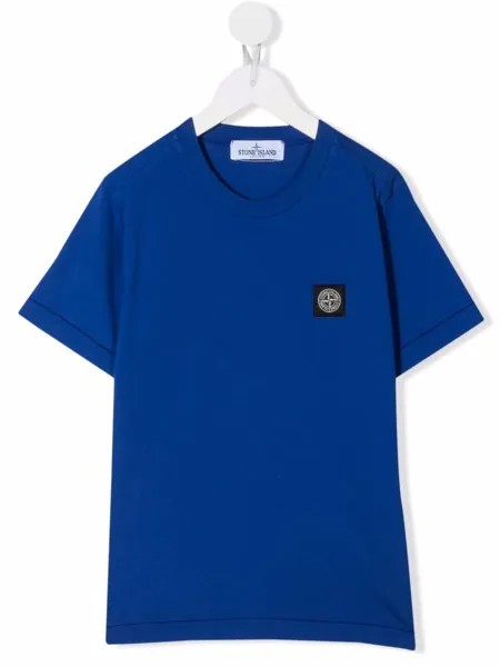 Stone Island Junior футболка с нашивкой-логотипом