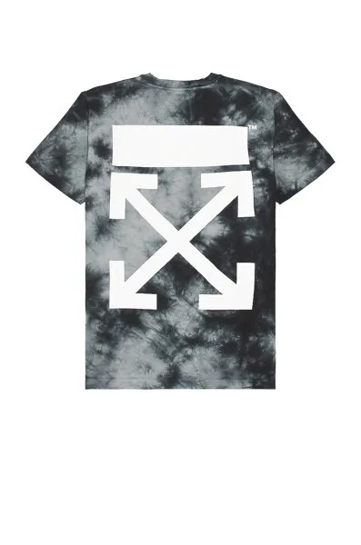 Футболка Off-White Arrow Tie Dye Slim Short Sleeve, цвет Warm Grey & White