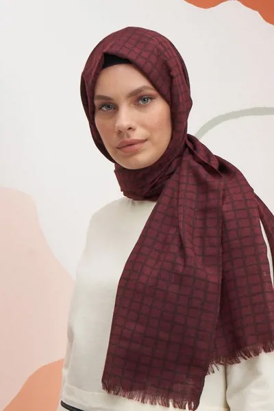 Палантин женский Madame Polo 4813, бордовый (доставка из-за рубежа)