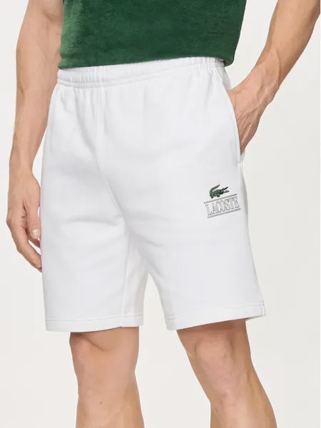 Спортивные шорты стандартного кроя Lacoste, белый