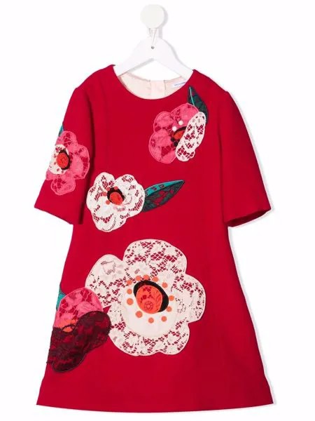 Dolce & Gabbana Kids платье А-силуэта с цветочной аппликацией