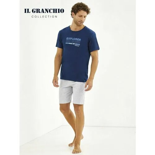 Пижама  Il Granchio, размер M, серый, синий