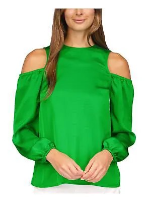MICHAEL MICHAEL KORS Женский зеленый топ с вырезом на спине и длинным рукавом с круглым вырезом XS