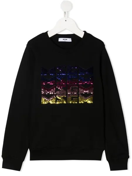 MSGM Kids толстовка с пайетками