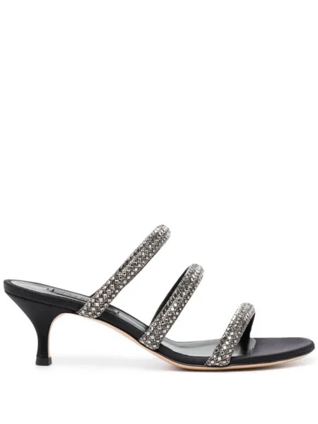 Casadei босоножки Stratosphere 60 с заклепками, черный